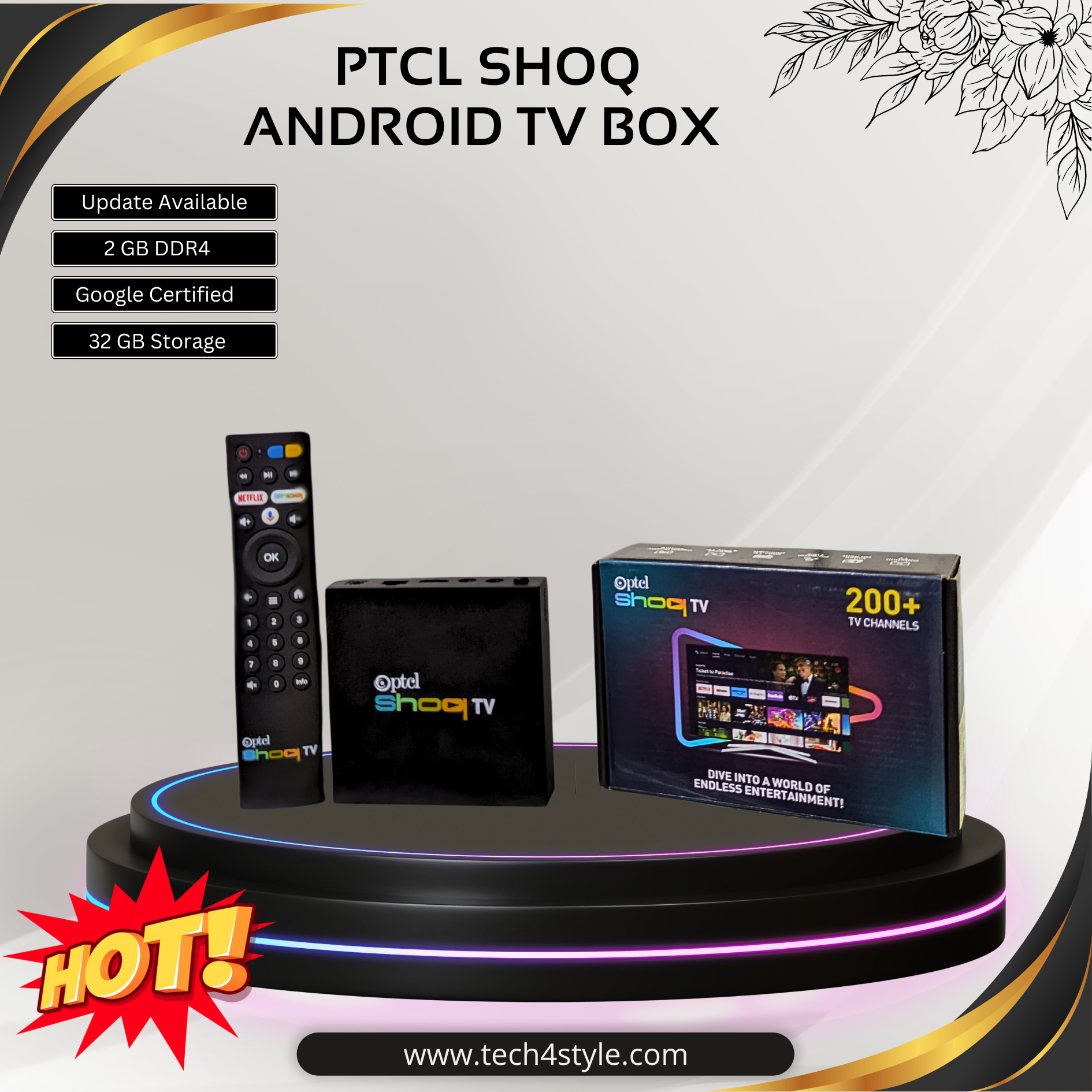 PTCL Shoq TV Android Box – Tech Style - Main Image