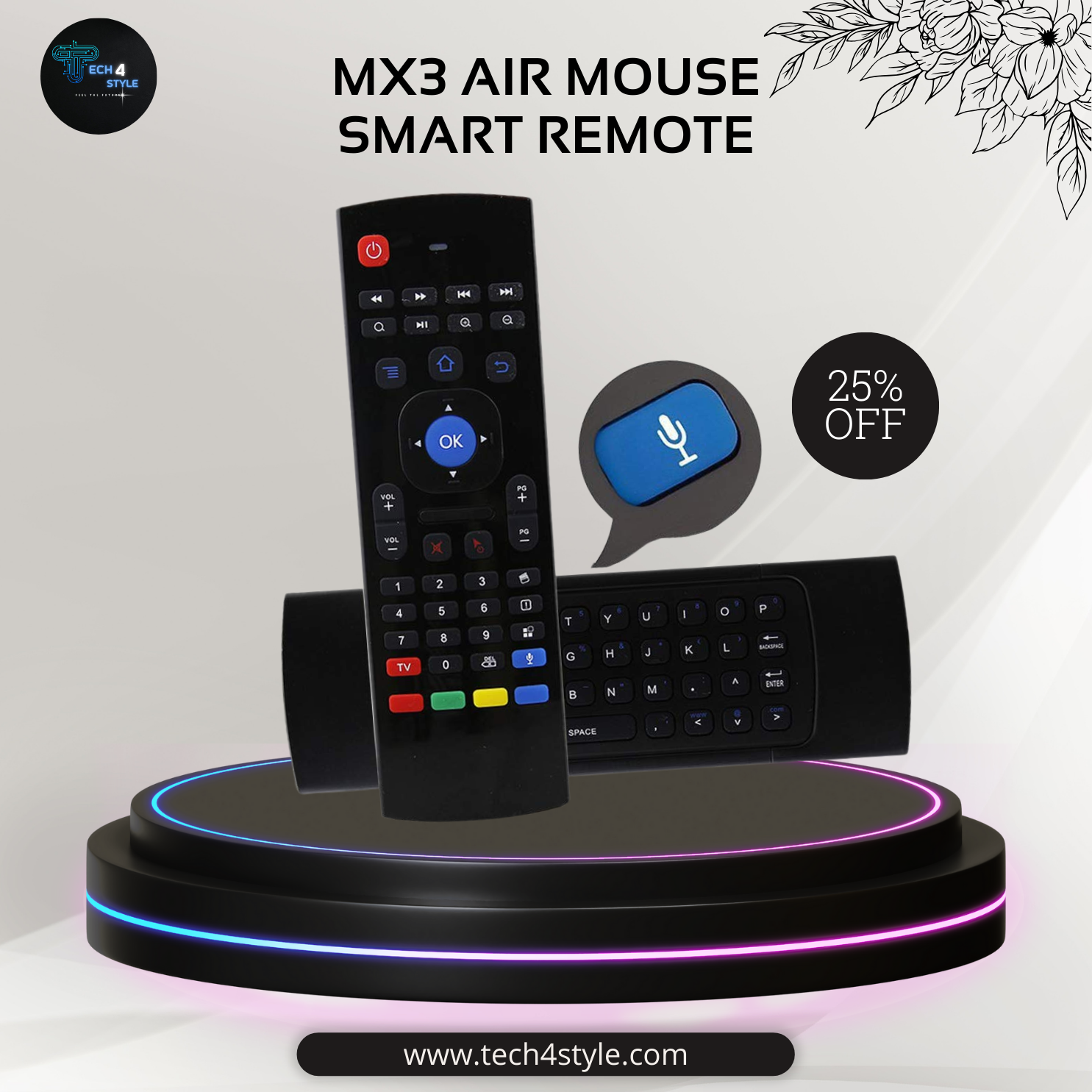 Air Fly Mouse With Voice and Keyboard – Tech 4 Style