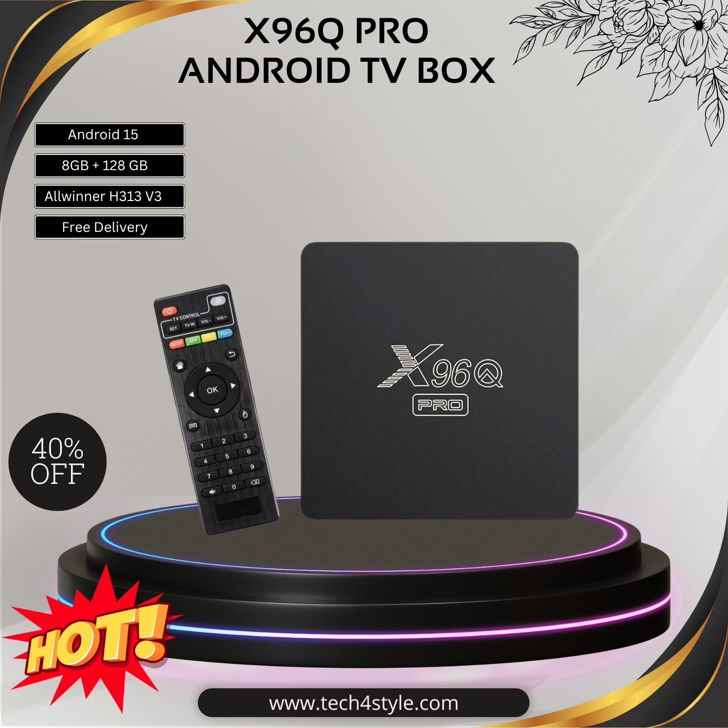 X96Q Pro 8GB 128GB Android TV Box – Tech 4 Style