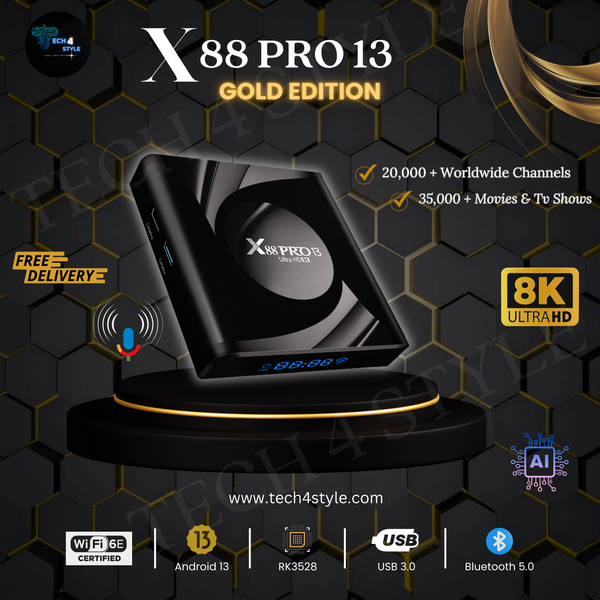 X88 Pro 13 - Gold Edition - 8GB 128GB - Android 13