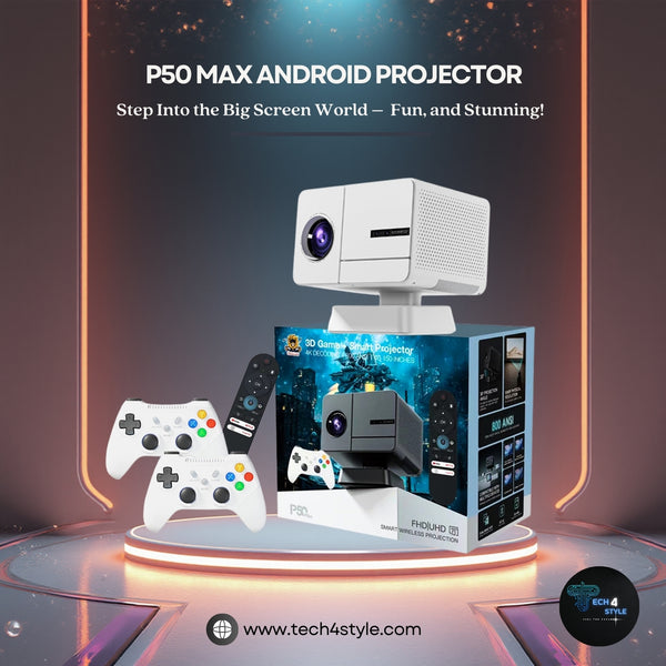 P50 Max Smart Android Gaming Projector - Ultra Home Cinema Experience