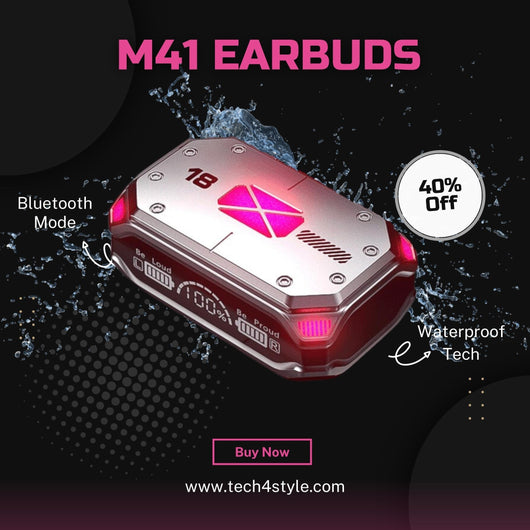M41 Bluetooth Waterproof Earbuds - Tech 4 Style